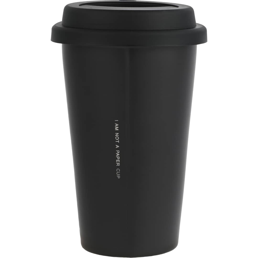 Libbey Glass I'm Not a Paper Cup 10oz Ceramic Tumbler w/ Lid - 1600-78