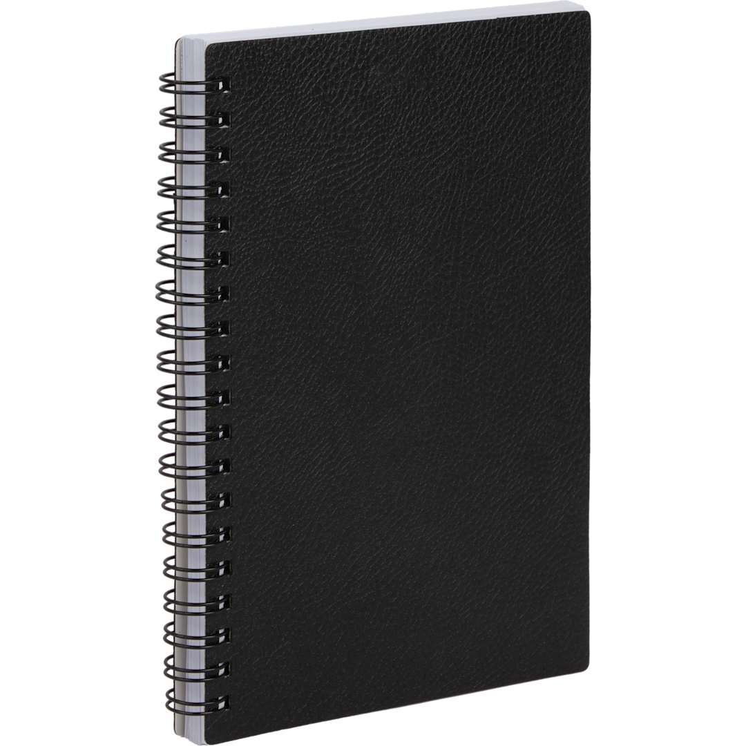5” x 7” FSC ® Recycled Pebble Grain Spiral Journal - 2900-60 Black
