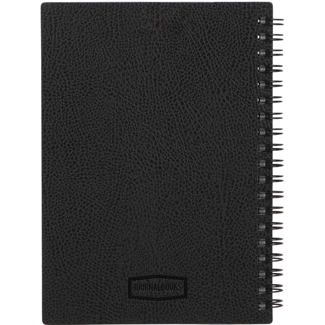 5” x 7” FSC ® Recycled Pebble Grain Spiral Journal - 2900-60 Black
