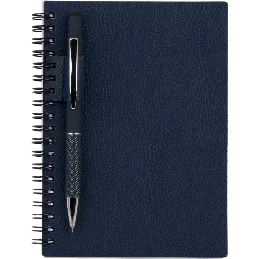 5” x 7” FSC ® Recycled Pebble Grain Spiral Journal - 2900-60 Blue