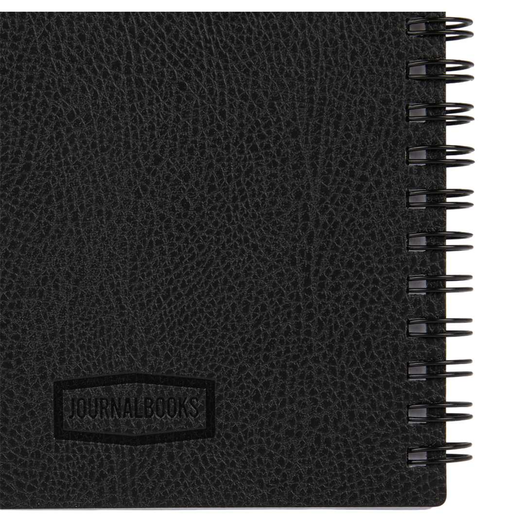 5” x 7” FSC ® Recycled Pebble Grain Spiral Journal - 2900-60 Black