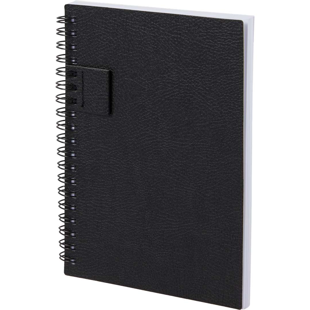 5” x 7” FSC ® Recycled Pebble Grain Spiral Journal - 2900-60 Black