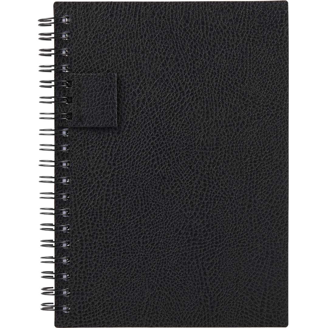 5” x 7” FSC ® Recycled Pebble Grain Spiral Journal - 2900-60 Black