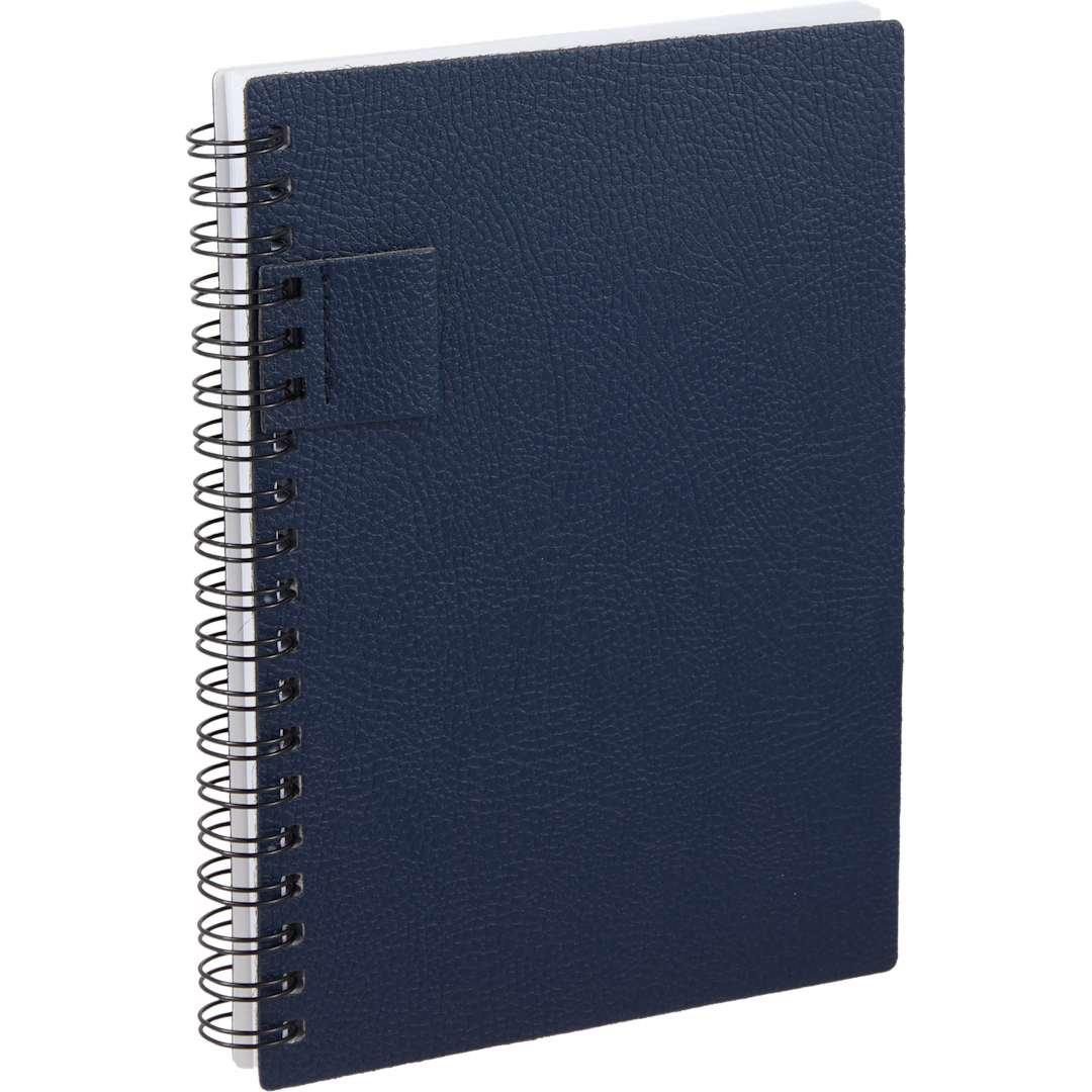 5” x 7” FSC ® Recycled Pebble Grain Spiral Journal - 2900-60 Blue