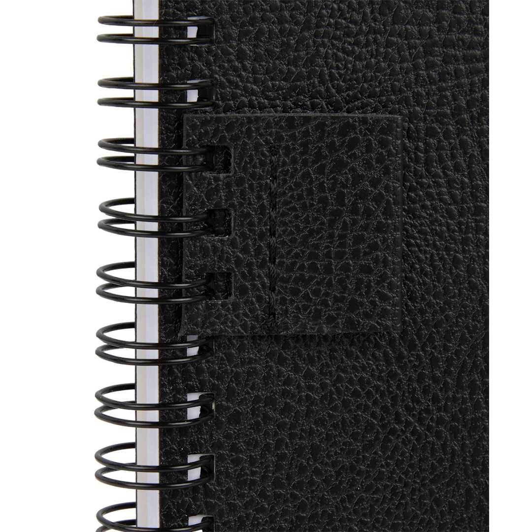 5” x 7” FSC ® Recycled Pebble Grain Spiral Journal - 2900-60 Black