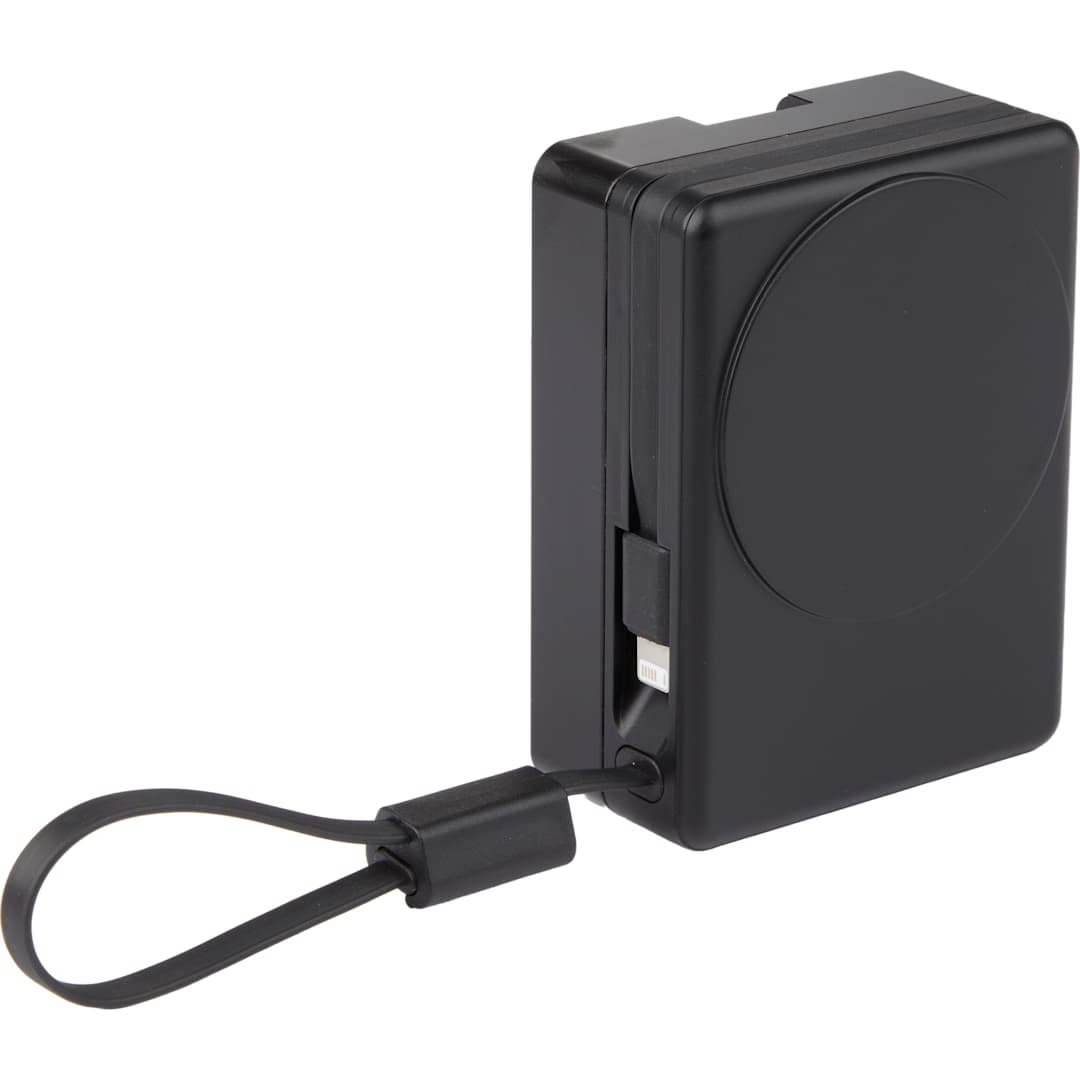 5000 mAh 15W MagClick Power Bank with Wall Charger - 7122-36 Black