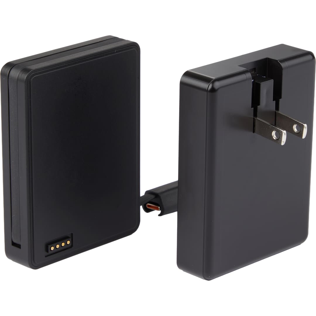 5000 mAh 15W MagClick Power Bank with Wall Charger - 7122-36 Black