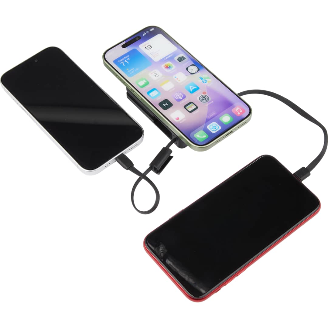 5000 mAh 15W MagClick Power Bank with Wall Charger - 7122-36 Black