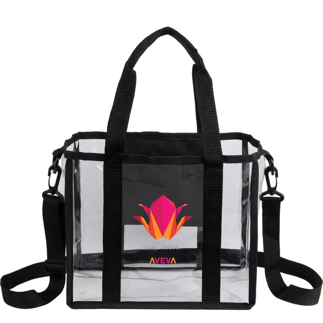 Small Clear Stadium Tote - 7901-58 Black