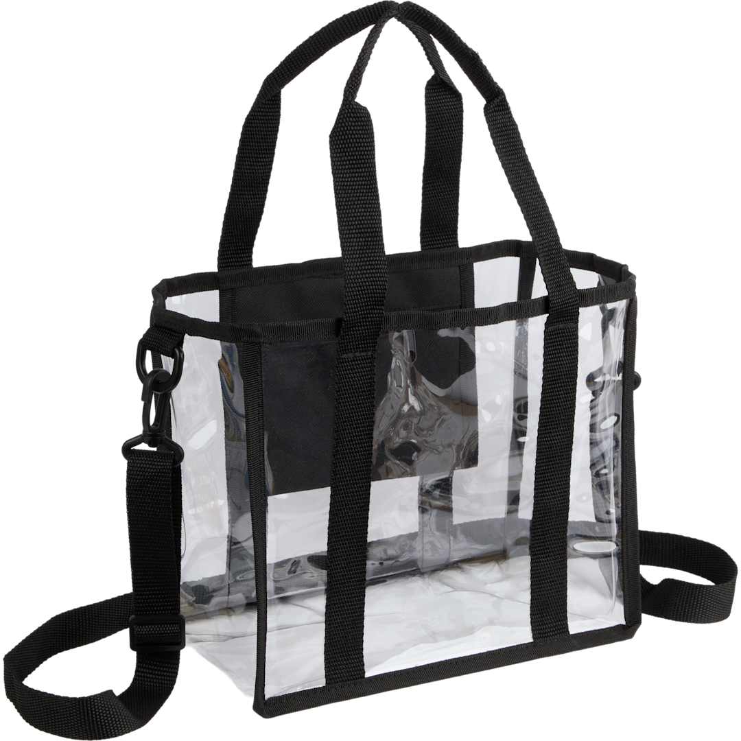 Small Clear Stadium Tote - 7901-58 Black