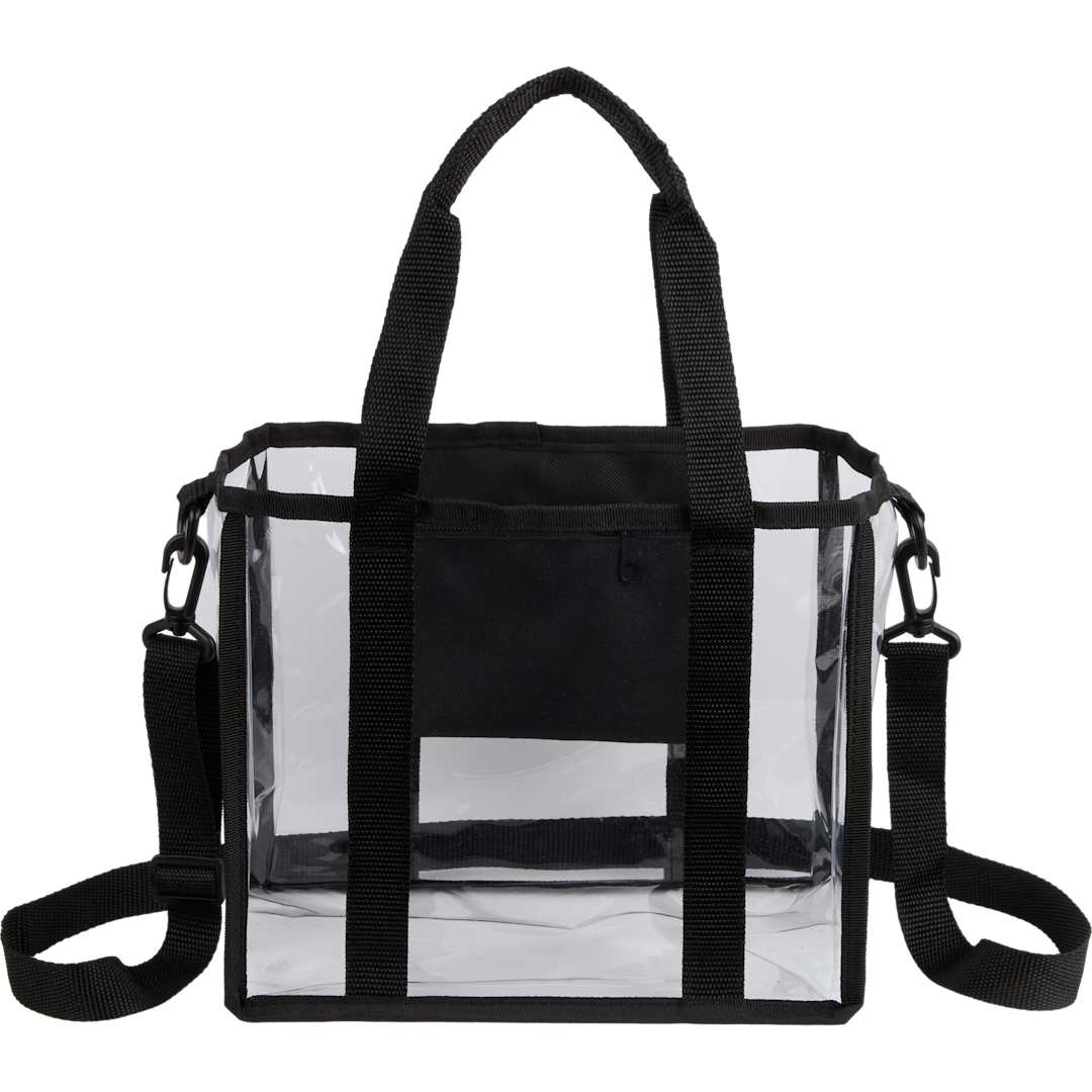 Small Clear Stadium Tote - 7901-58 Black