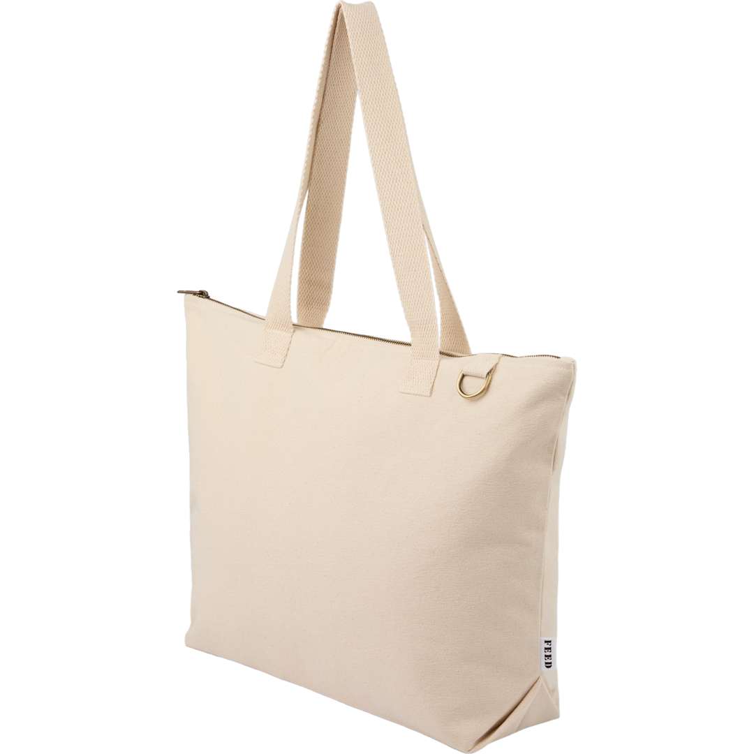 Feed FEED Organic Cotton Zippered Tote - 9009-21 Natural