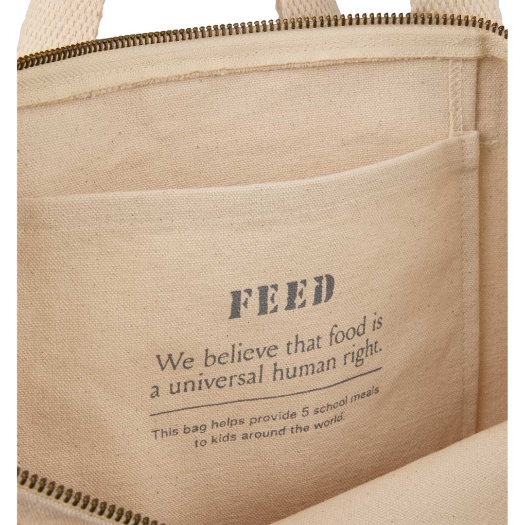 Feed FEED Organic Cotton Zippered Tote - 9009-21 Natural