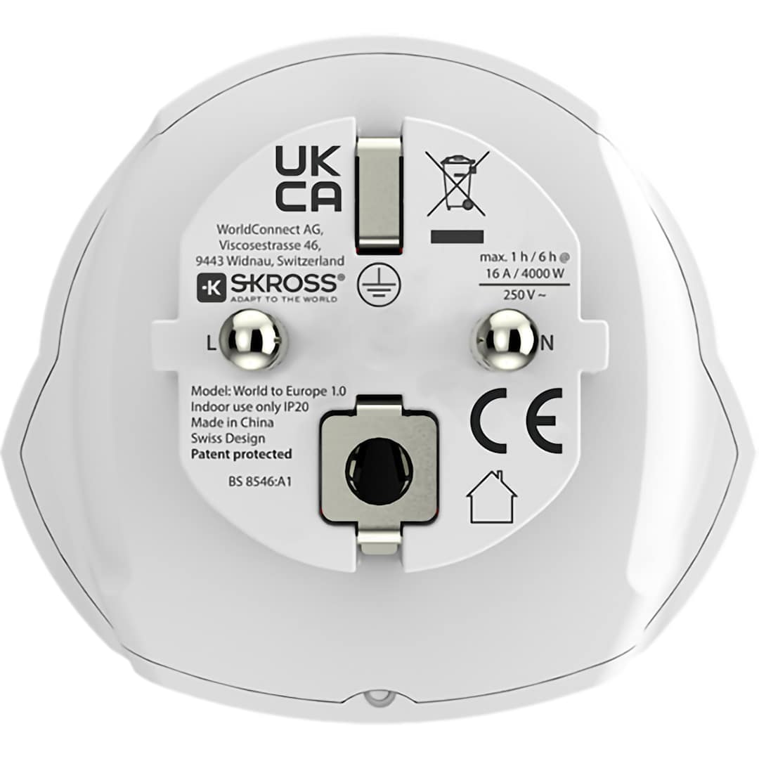 Skross Skross World to Europe Travel Adaptor - 9444-08