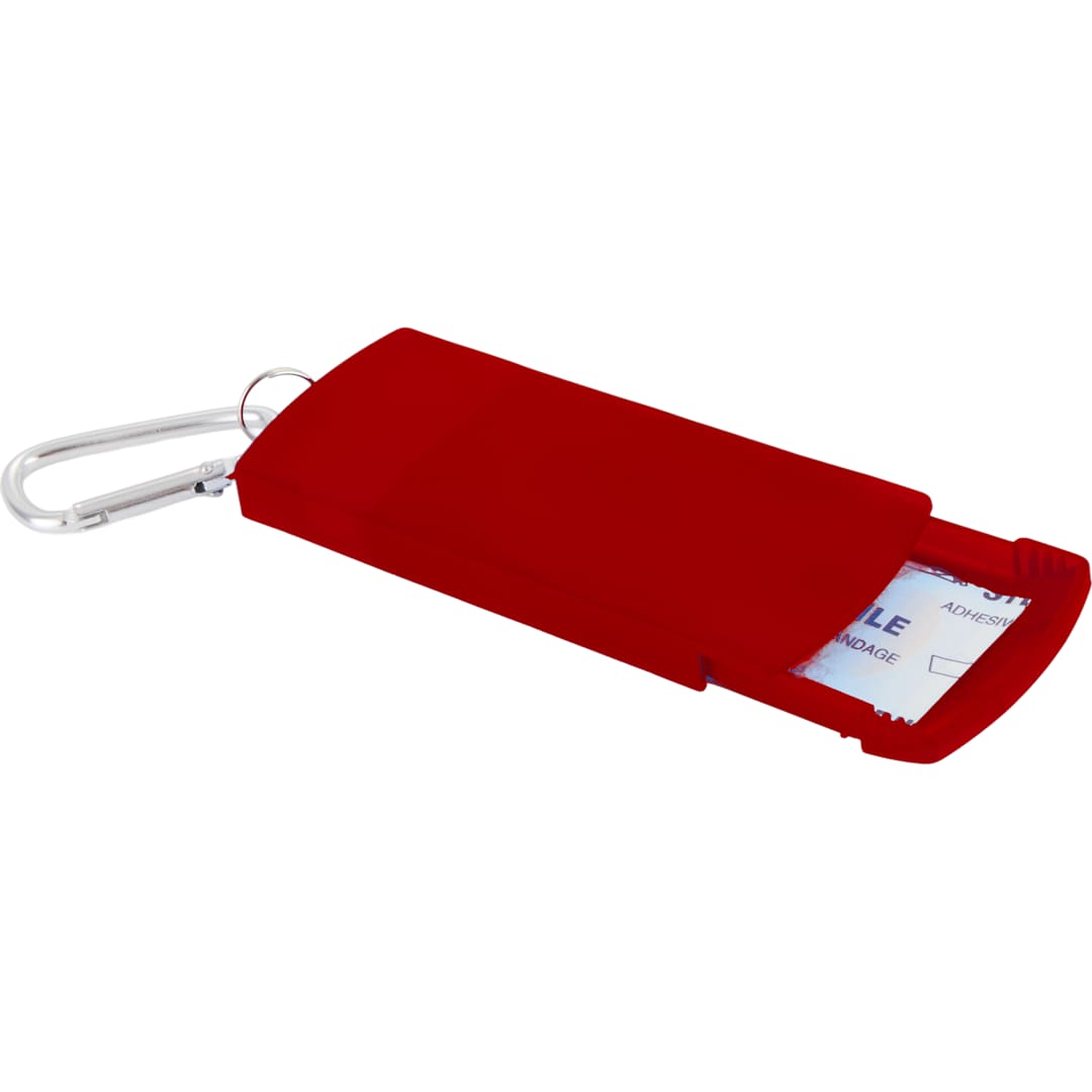 Recycled Bandage Dispenser with Carabiner - SM-1404 Red