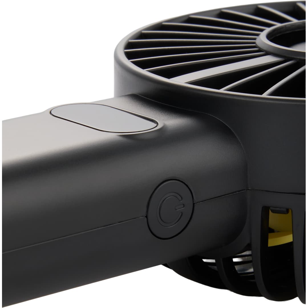 Rechargeable Portable LED Fan with Water Mist - SM-1418 Black