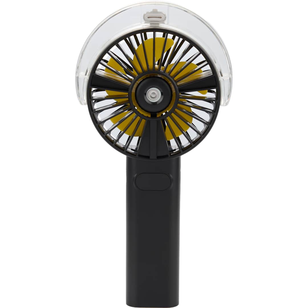 Rechargeable Portable LED Fan with Water Mist - SM-1418 Black