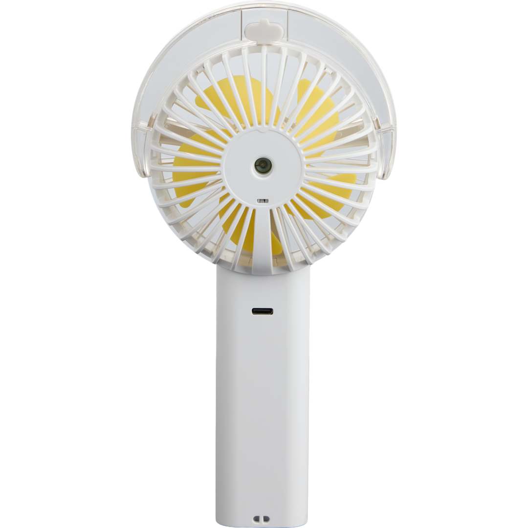 Rechargeable Portable LED Fan with Water Mist - SM-1418 White
