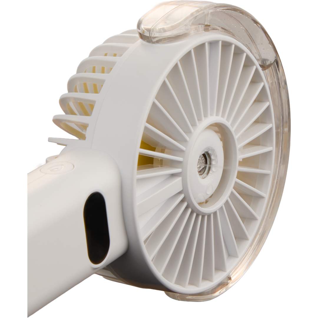 Rechargeable Portable LED Fan with Water Mist - SM-1418 White