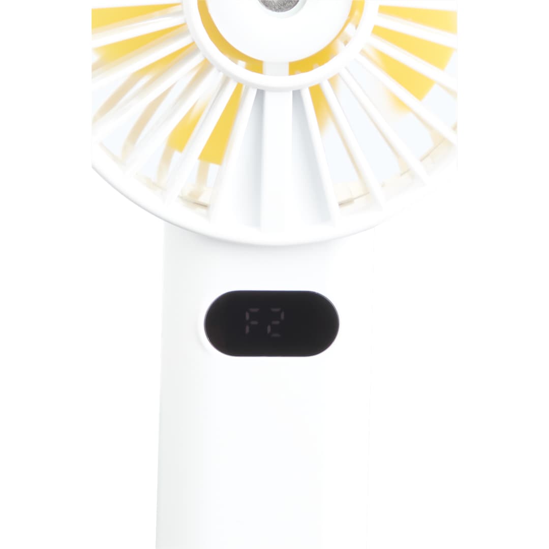 Rechargeable Portable LED Fan with Water Mist - SM-1418 White