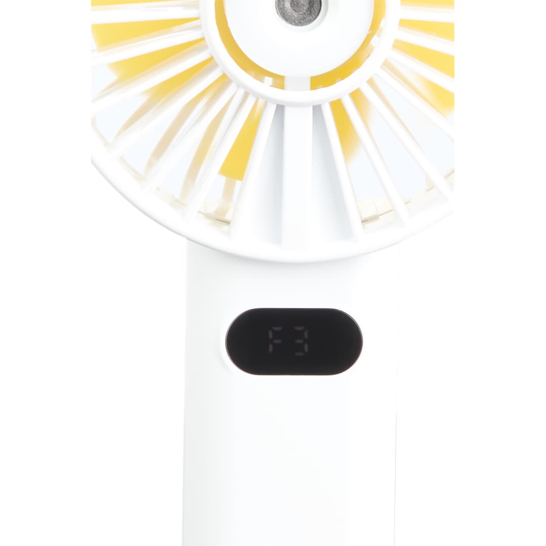 Rechargeable Portable LED Fan with Water Mist - SM-1418 White
