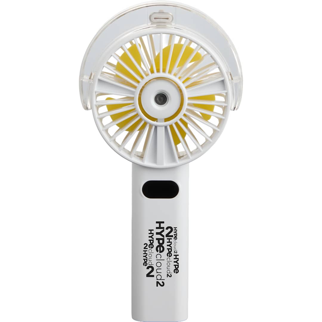 Rechargeable Portable LED Fan with Water Mist - SM-1418 White