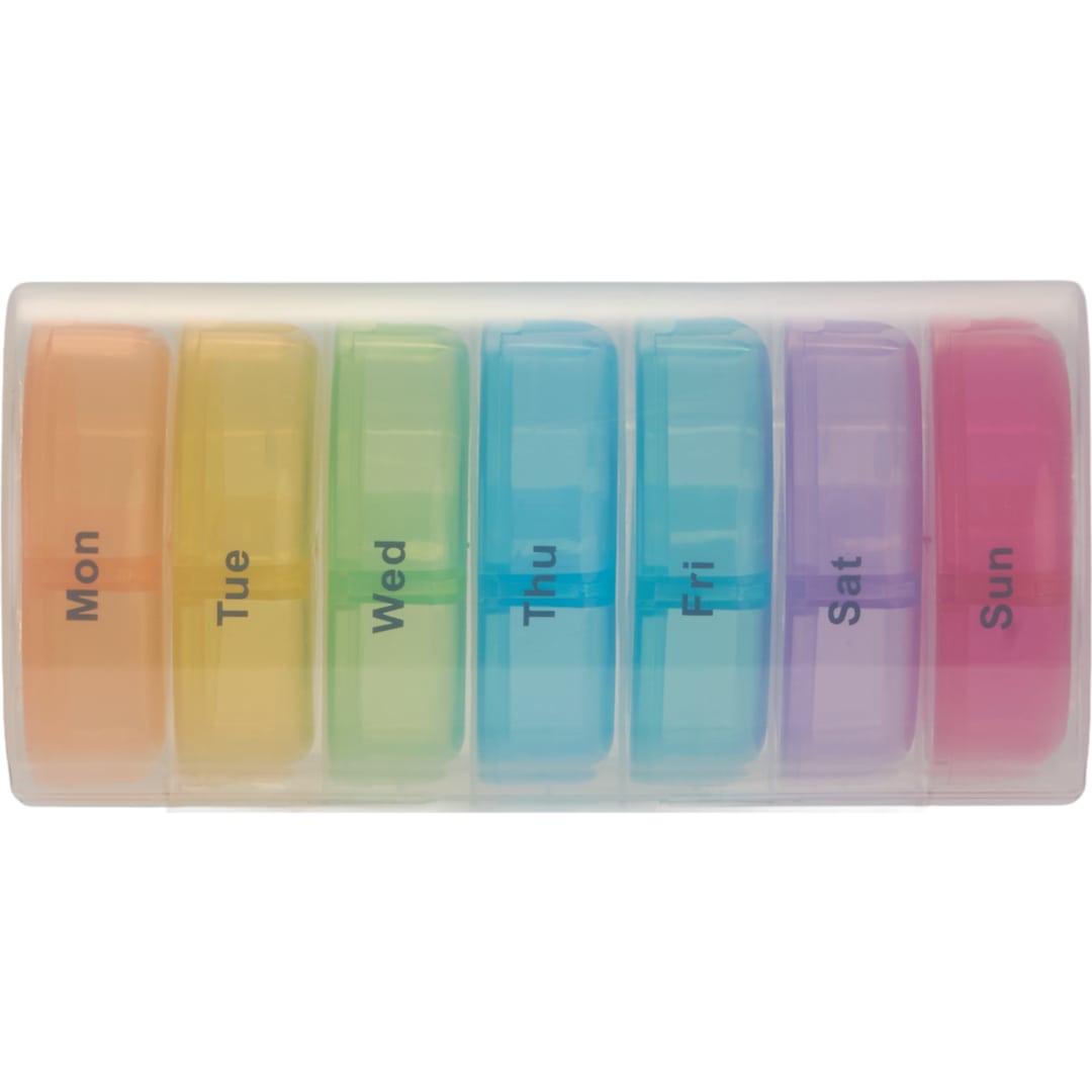 7 Day Recycled Travel Pill Organizer - SM-1426 Clear