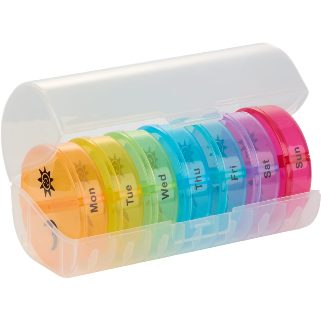 7 Day Recycled Travel Pill Organizer - SM-1426 Clear