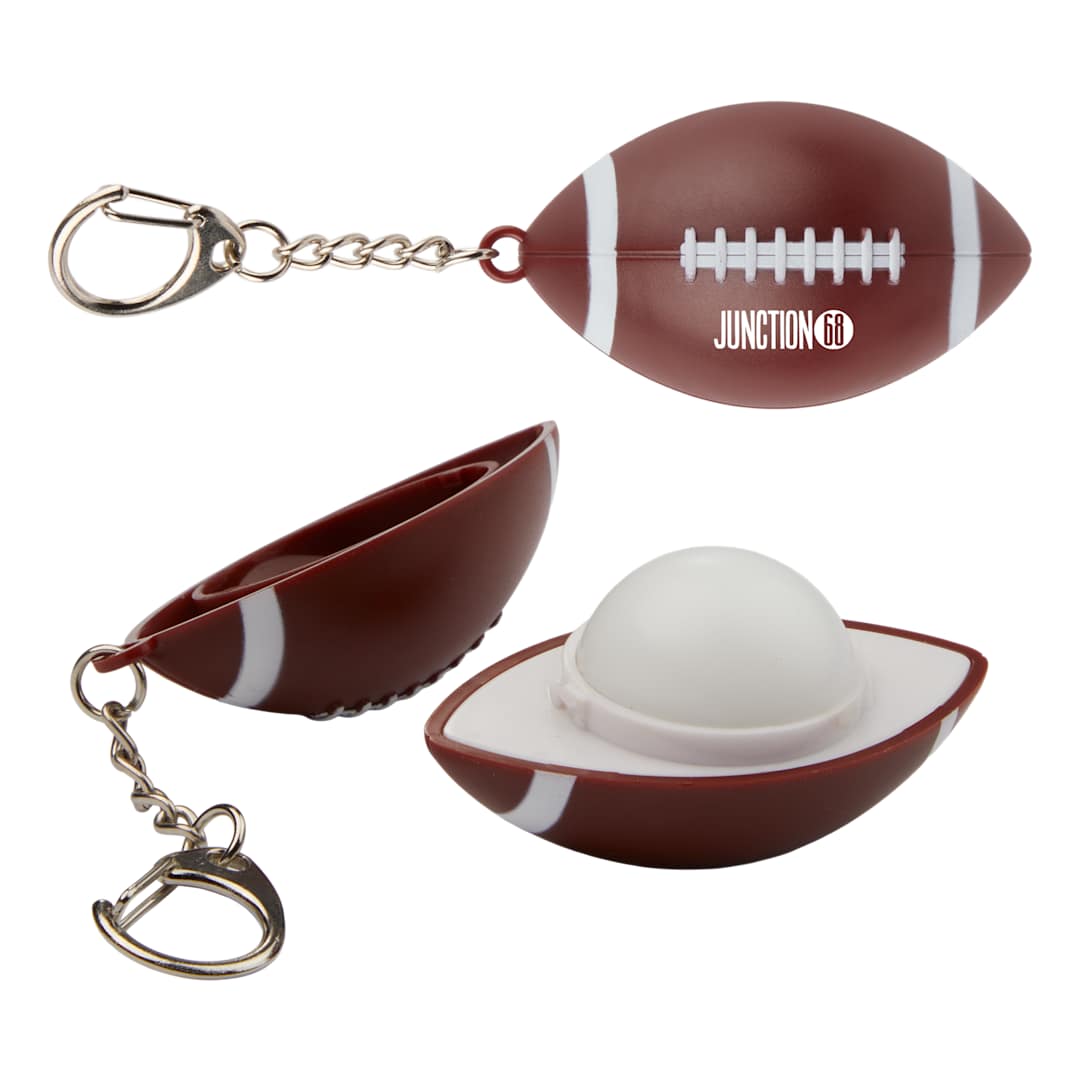Football SPF15 Lip Balm with Keychain - SM-1731 Brown