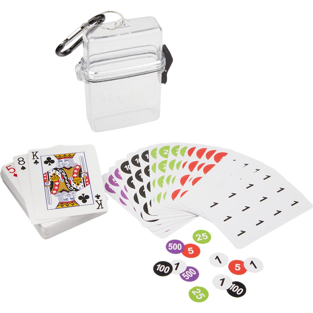 On-The-Go Poker Game Set - SM-4058 Clear
