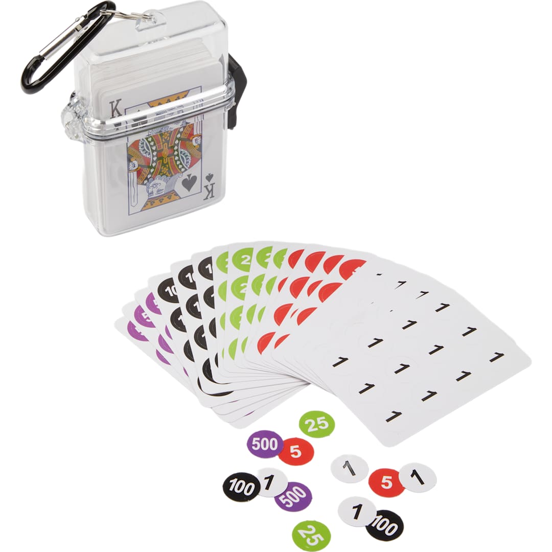 On-The-Go Poker Game Set - SM-4058 Clear
