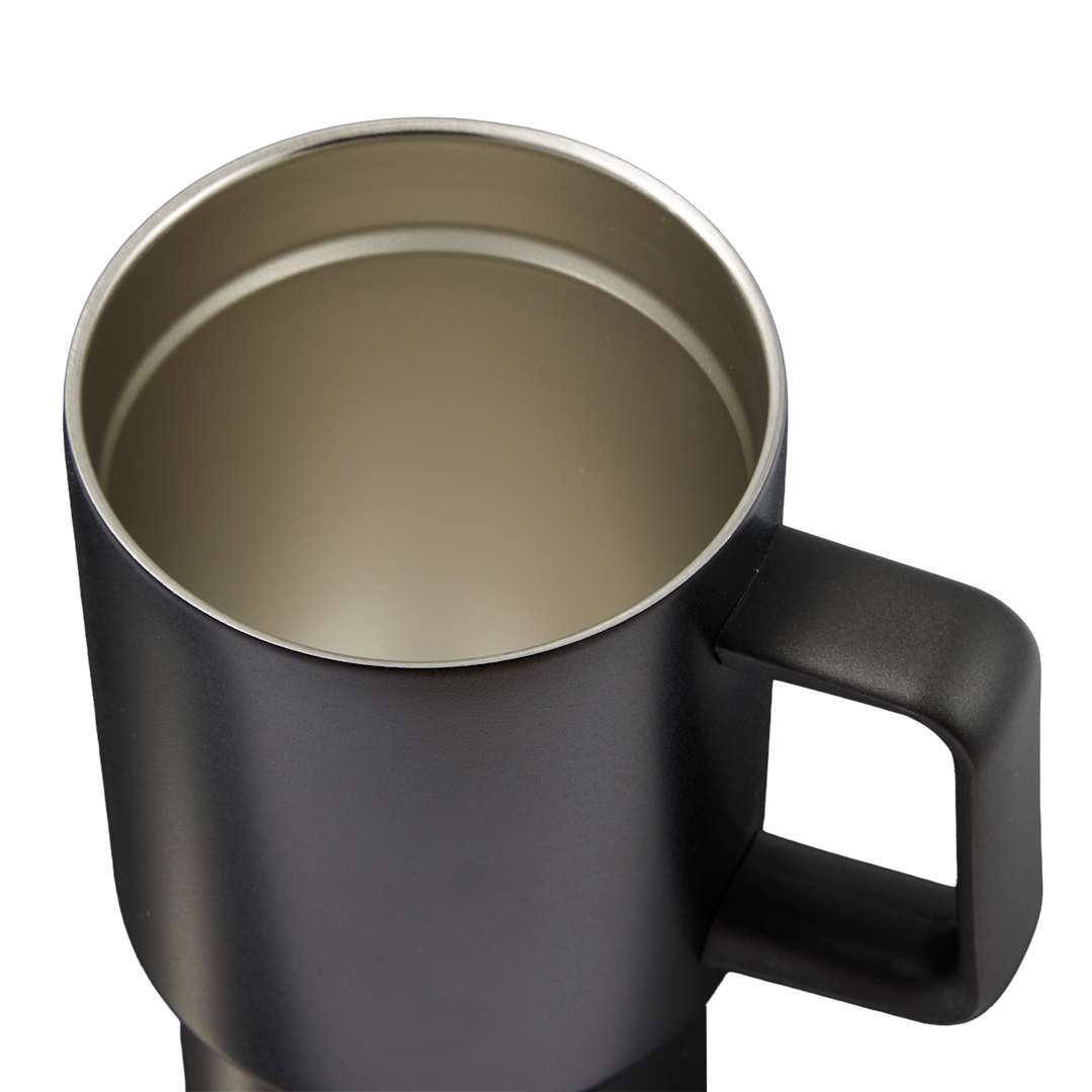 Summit 18oz Recycled Vacuum Insulated Mug w/ Straw - SM-6976 Black