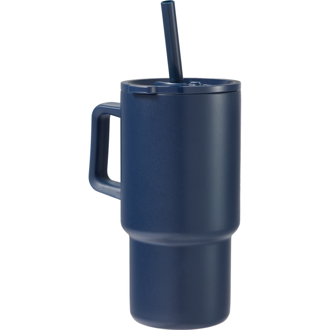 Summit 18oz Recycled Vacuum Insulated Mug w/ Straw - SM-6976 Blue