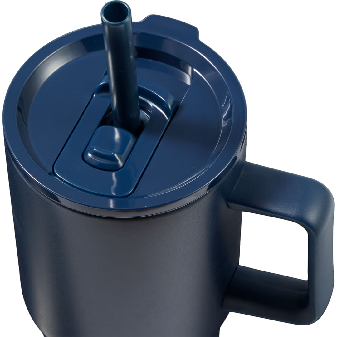 Summit 18oz Recycled Vacuum Insulated Mug w/ Straw - SM-6976 Blue