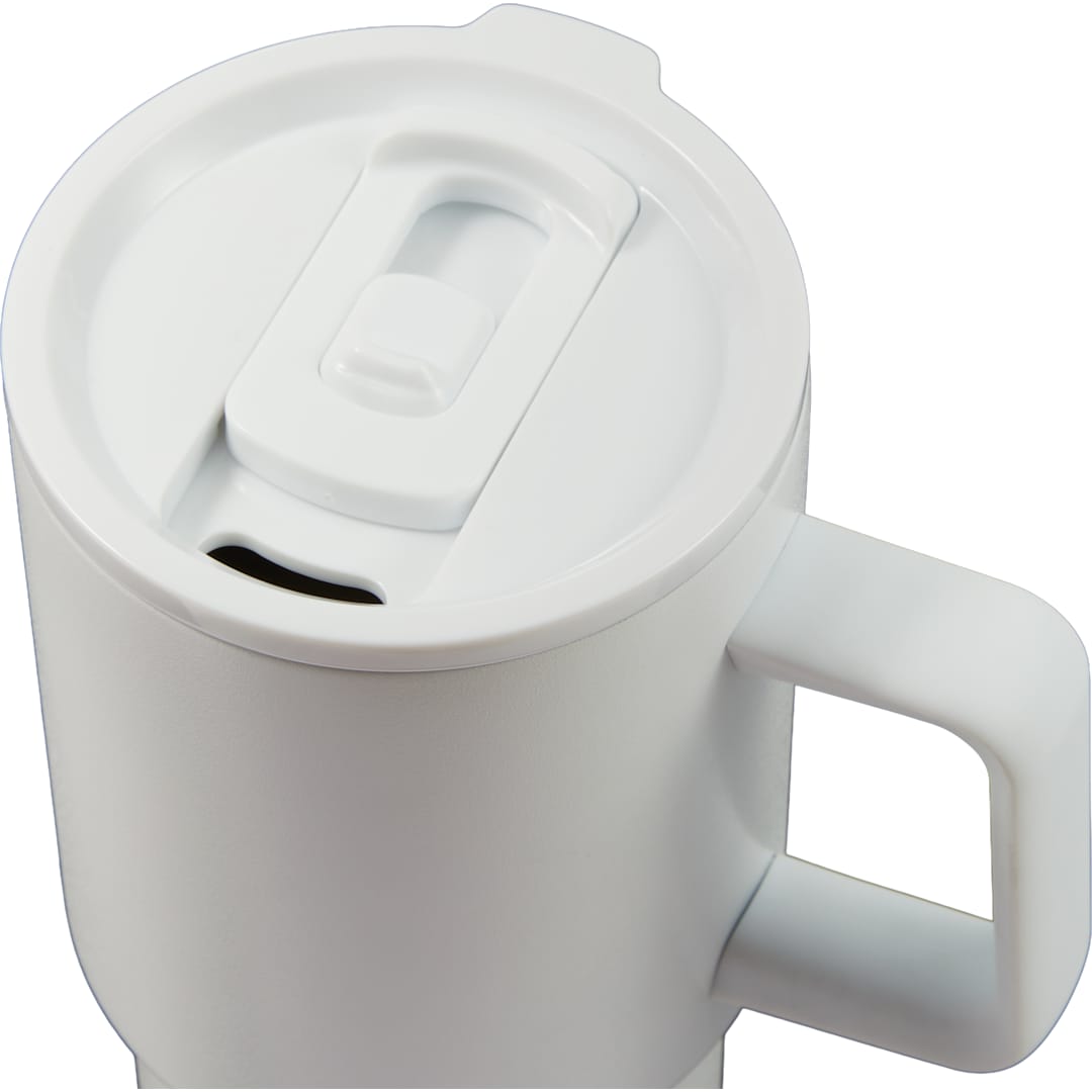 Summit 18oz Recycled Vacuum Insulated Mug w/ Straw - SM-6976 White