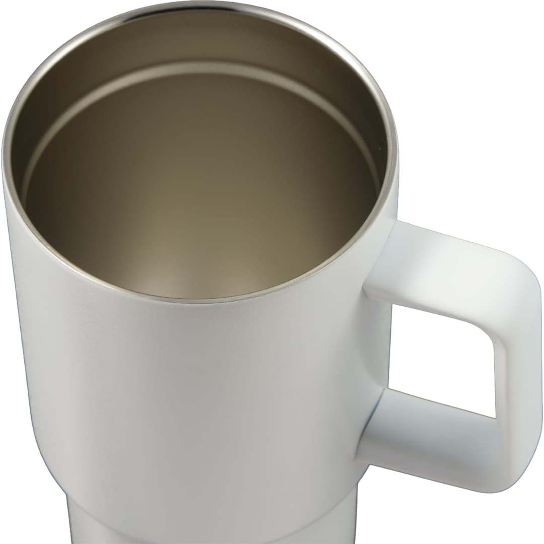 Summit 18oz Recycled Vacuum Insulated Mug w/ Straw - SM-6976 White