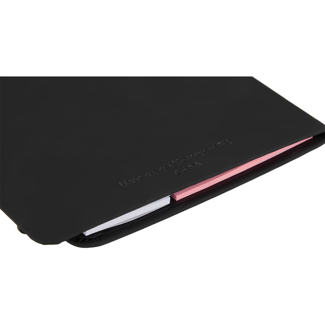 Recycled PU White Board &amp; Sticky Notes Pad - SM-9029 Black