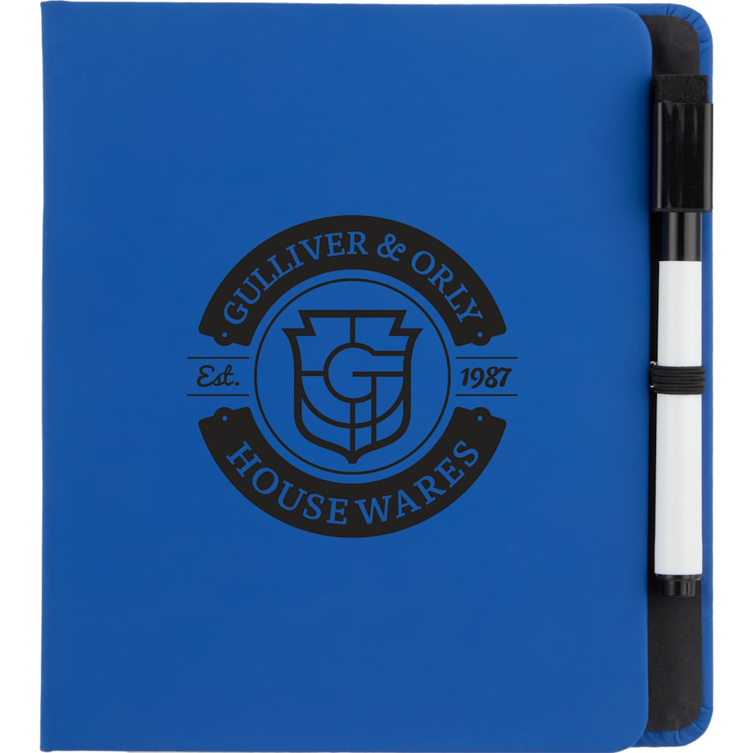 Recycled PU White Board &amp; Sticky Notes Pad - SM-9029 Blue