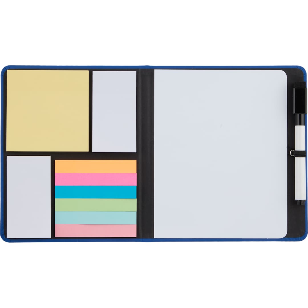 Recycled PU White Board &amp; Sticky Notes Pad - SM-9029 Blue