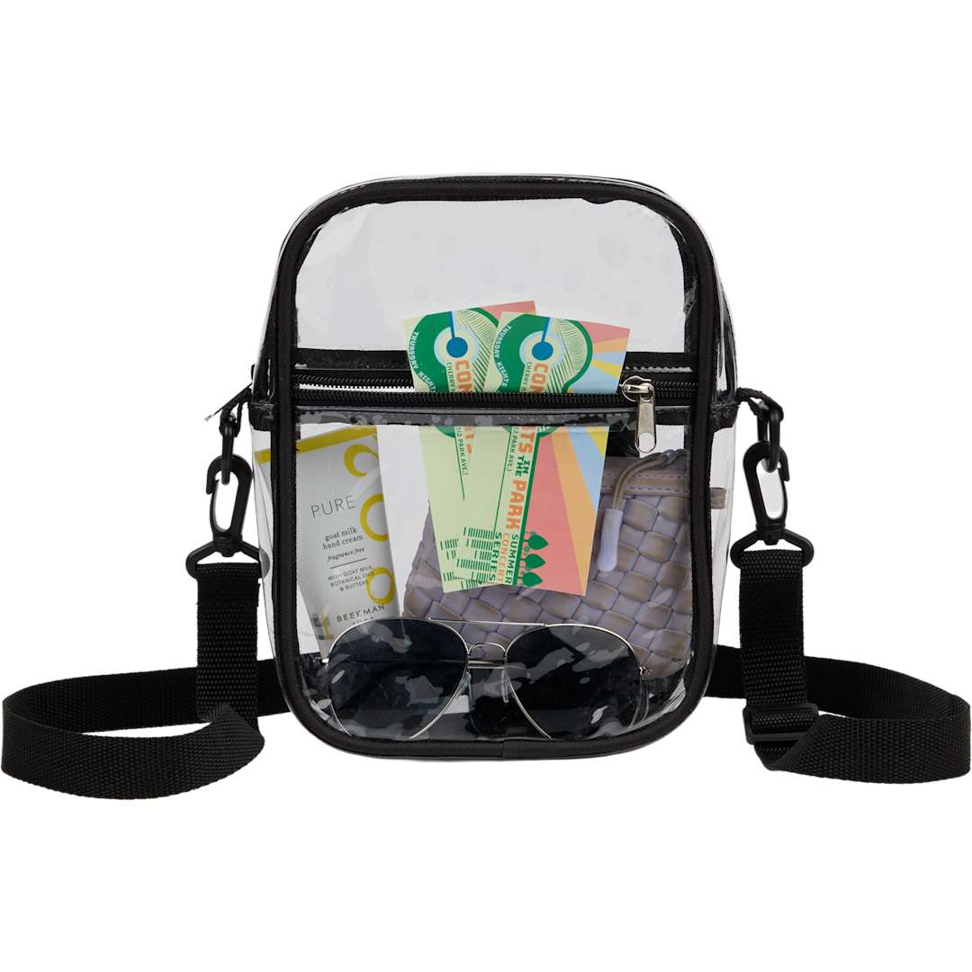 Bullet Clear Crossbody Tote - SM-5456 Black