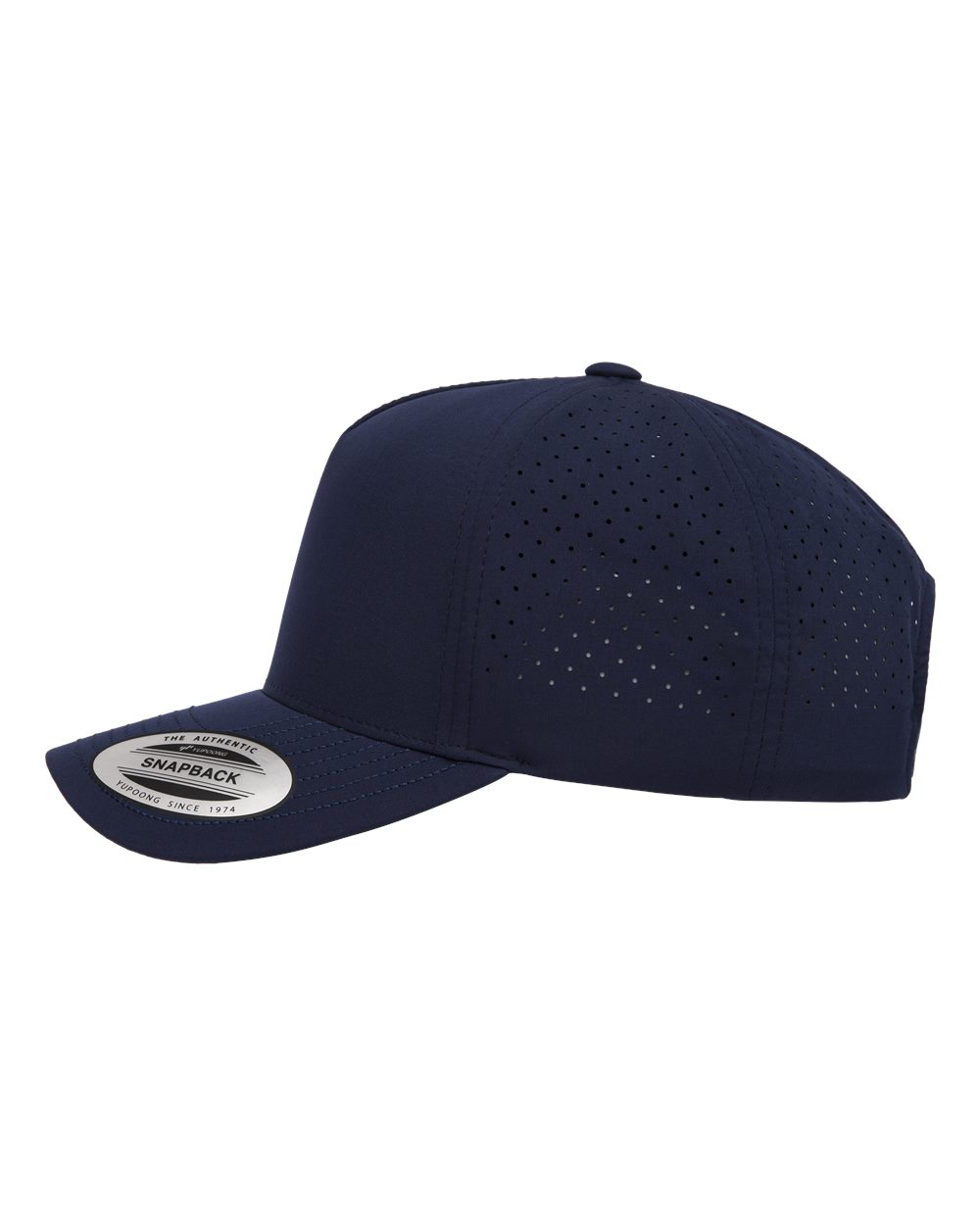 YP Classics Five-Panel Snapback with Perforated Cap - 5389AP Navy