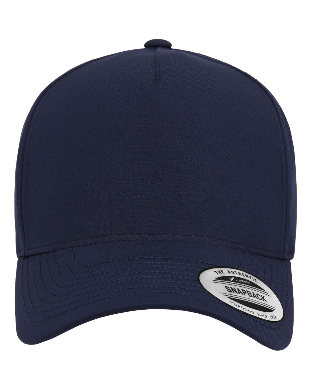 YP Classics Five-Panel Snapback with Perforated Cap - 5389AP Navy