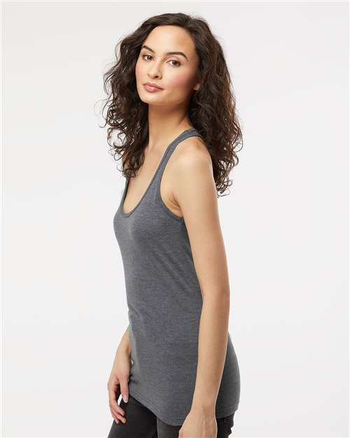 M&O Women's Racerback Blend Tank - 3590 - 3590M Heather Charcoal