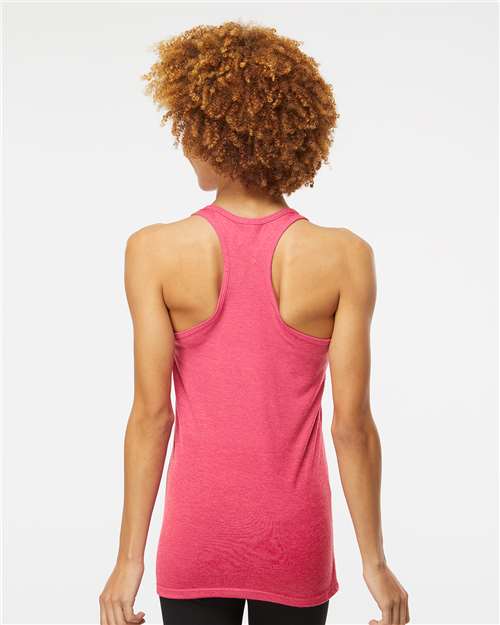 M&O Women's Racerback Blend Tank - 3590 - 3590M Heather Fuchsia