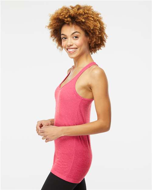 M&O Women's Racerback Blend Tank - 3590 - 3590M Heather Fuchsia