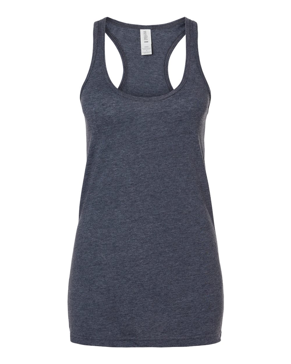 M&O Women's Racerback Blend Tank - 3590 - 3590M Heather Navy