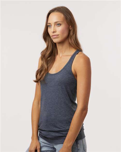 M&O Women's Racerback Blend Tank - 3590 - 3590M Heather Navy