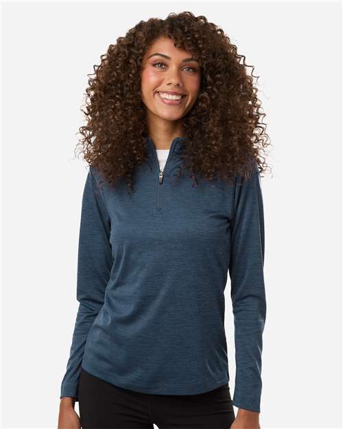 AllPro Women's Pro-Lock Performance Mélange Quarter-Zip Pullover - 4HM70L Navy Melange