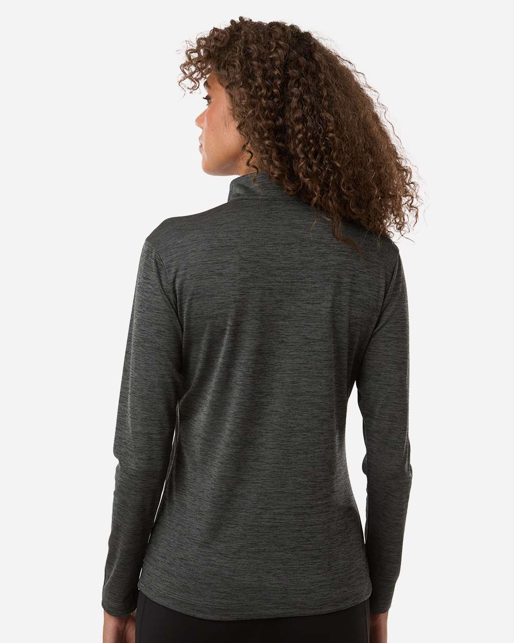 AllPro Women's Pro-Lock Performance Mélange Quarter-Zip Pullover - 4HM70L Black Melange