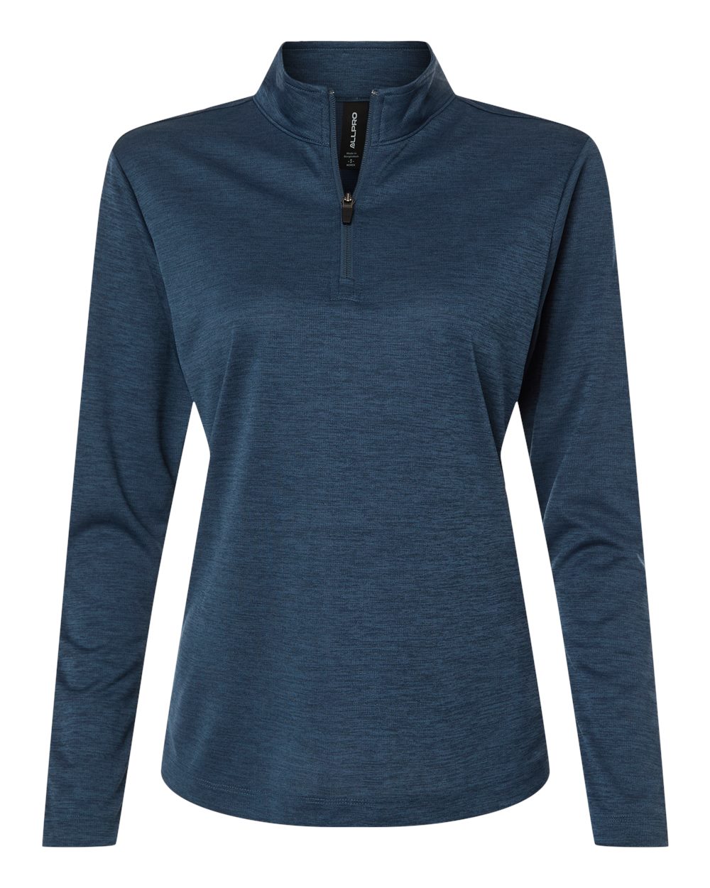 AllPro Women's Pro-Lock Performance Mélange Quarter-Zip Pullover - 4HM70L Navy Melange